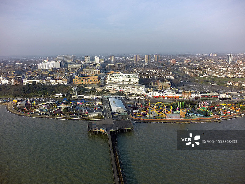 滨海绍森德鸟瞰图图片素材