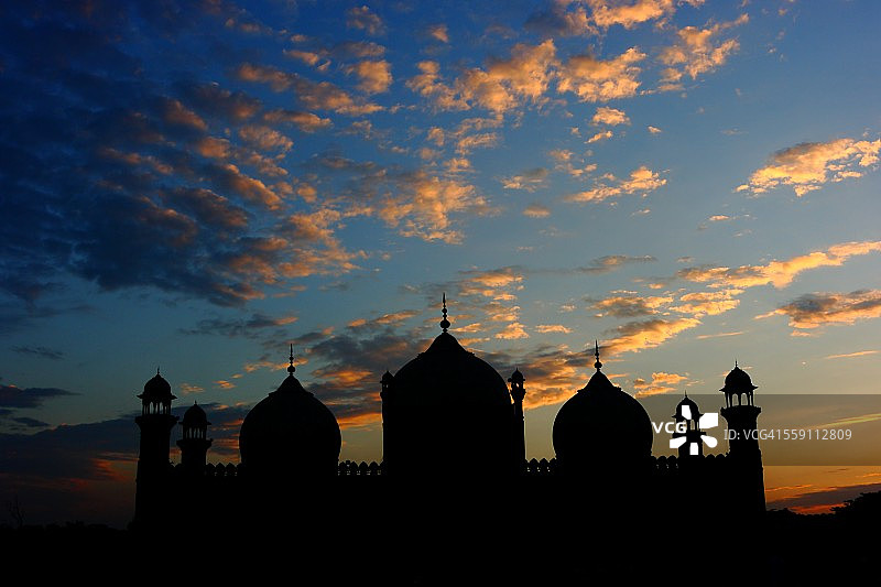 巴德夏希清真寺的景色图片素材