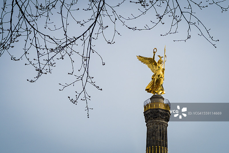 德国柏林的胜利柱图片素材