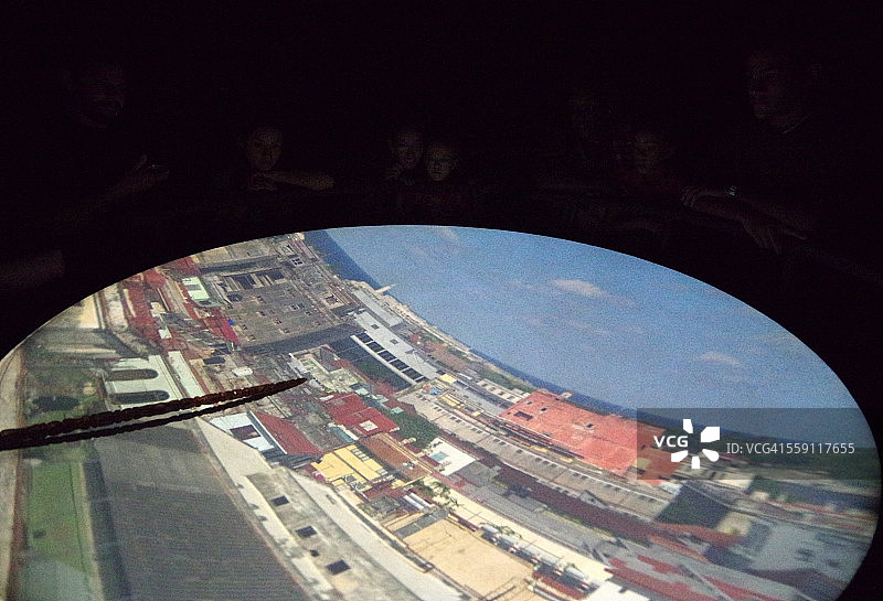 透过暗箱看哈瓦那城市图片素材