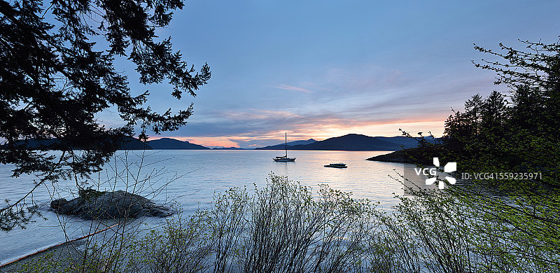 凯尔文格罗夫海滩日落图片素材