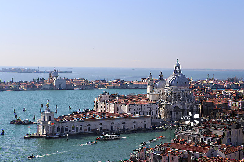 威尼斯安康圣母教堂的航拍景色图片素材
