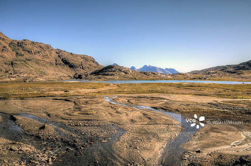 格陵兰岛荒芜的夏季景观图片素材