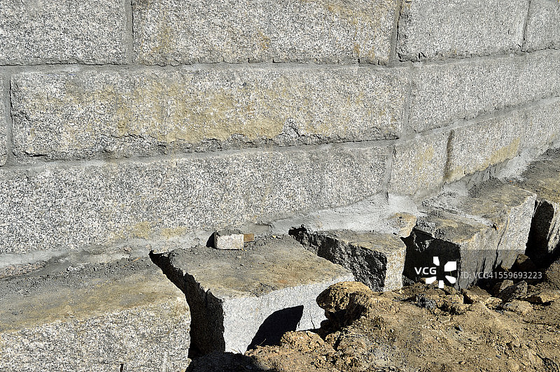 花岗岩墙基图片素材