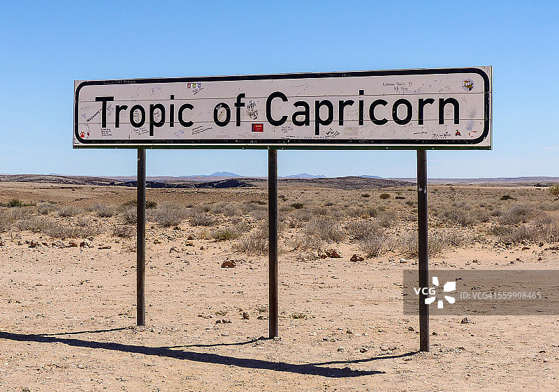 纳米比亚的南回归线标志图片素材