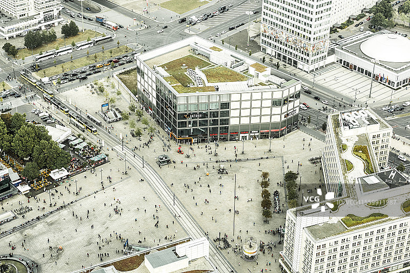 从上方俯瞰柏林亚历山大广场图片素材