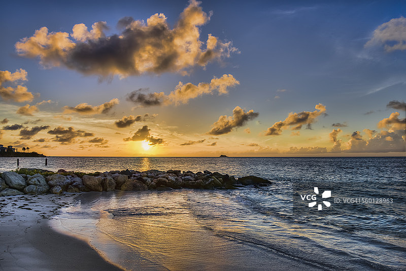 迪克森湾的日落图片素材