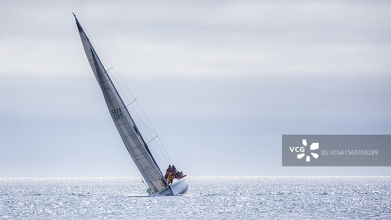 在萨利希海上的帆船图片素材