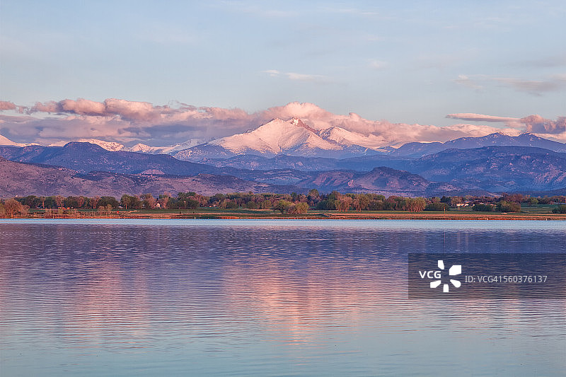 科罗拉多州朗峰的日出图片素材