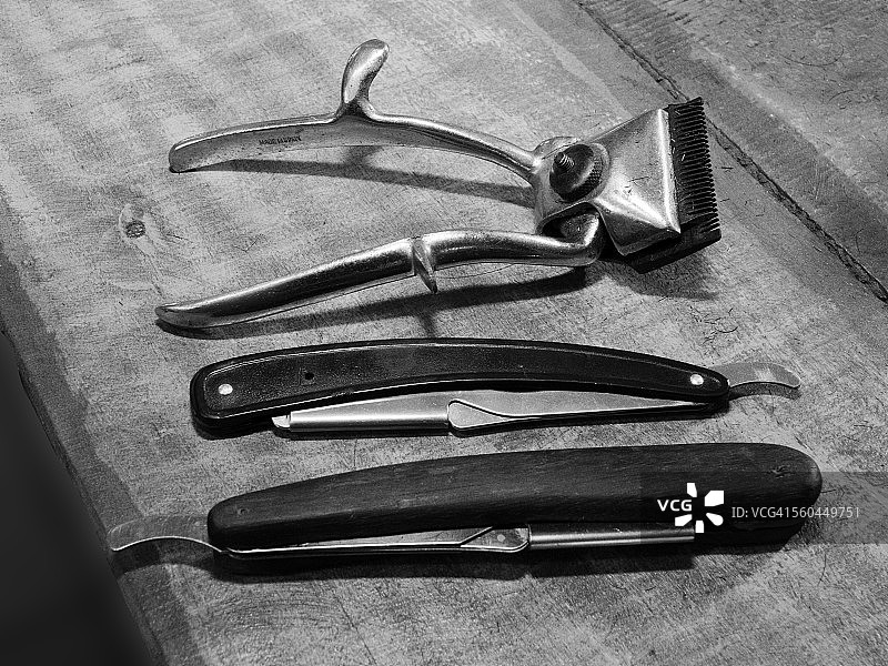 老式理发工具图片素材