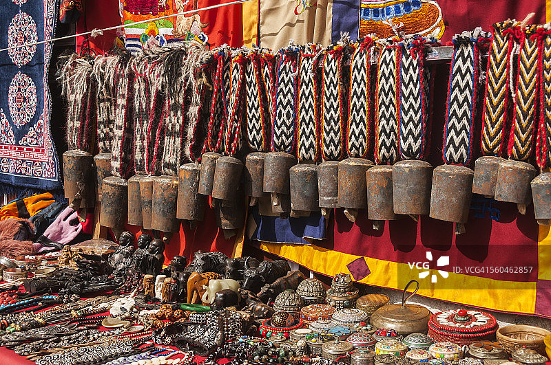 南崎巴扎的尼泊尔手工艺品图片素材