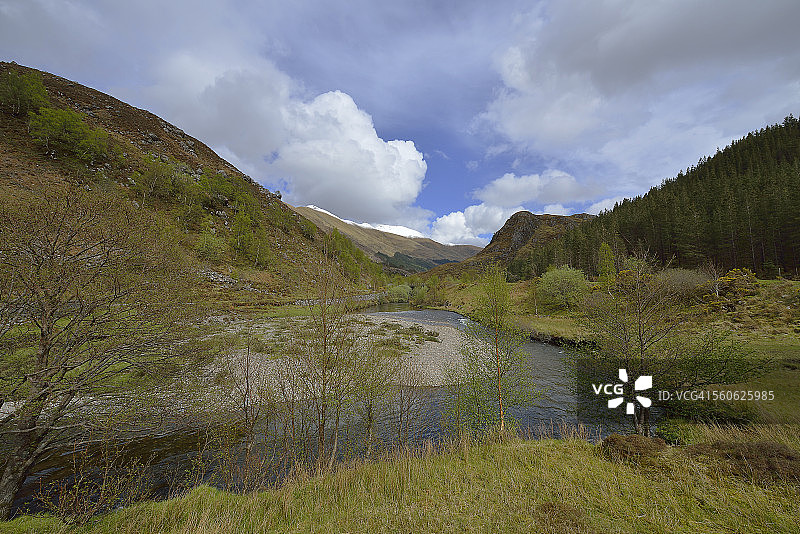 河流与蜿蜒小路图片素材