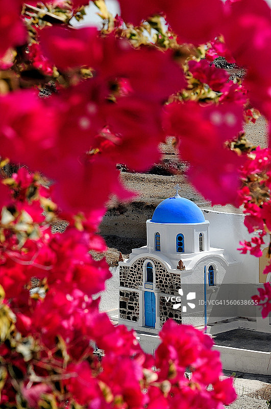 圣托里尼小教堂图片素材