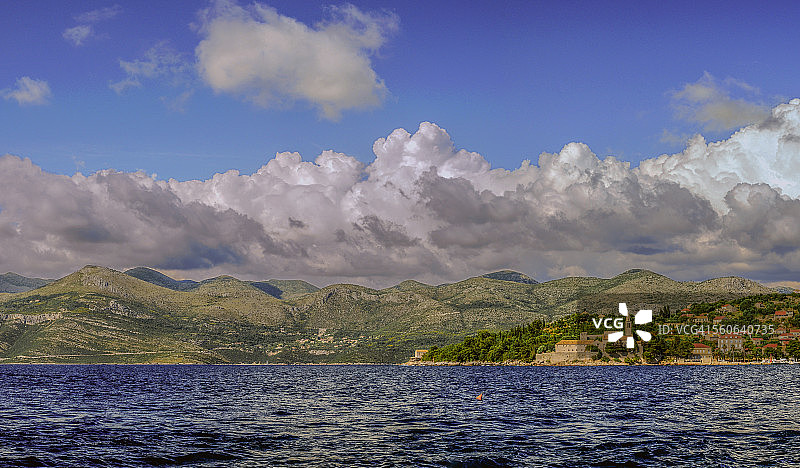 亚得里亚海的洛普德镇图片素材