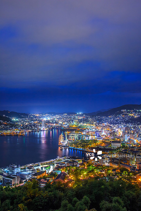 长崎海湾夜景图片素材