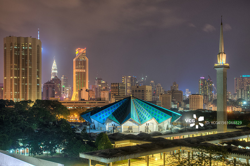 马来西亚国家清真寺图片素材