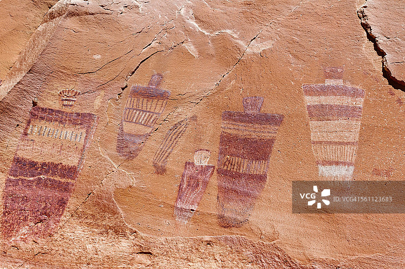 马蹄峡谷岩画图片素材