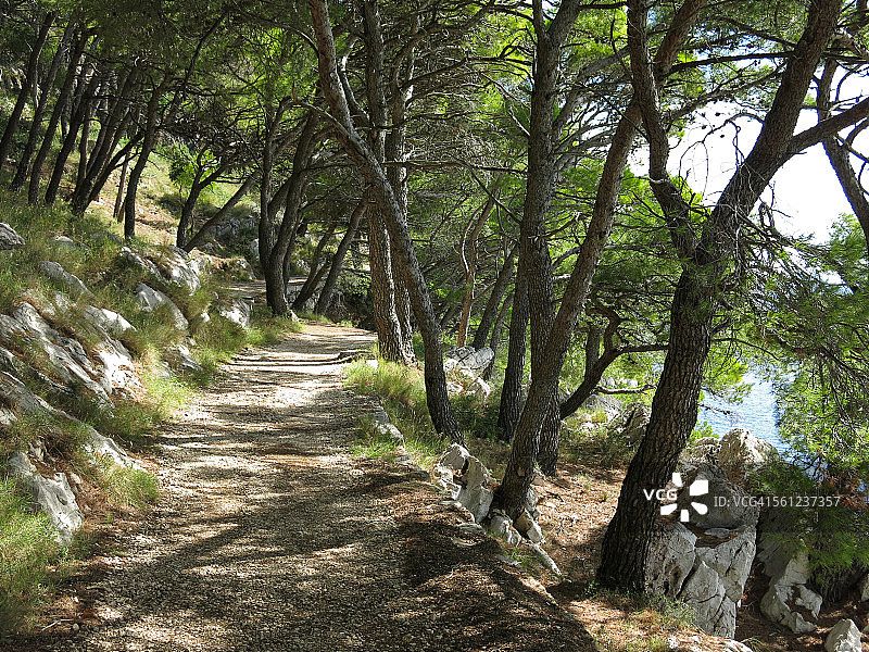 马卡尔斯卡海岸小径图片素材