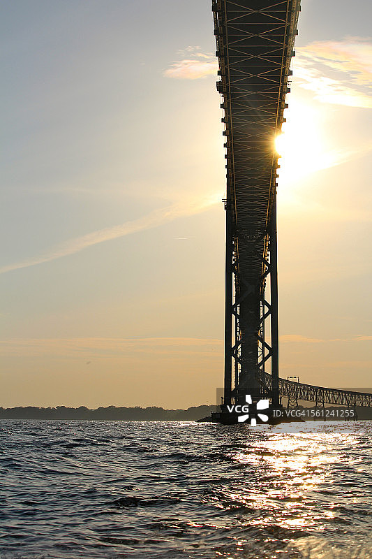切萨皮克湾大桥下图片素材