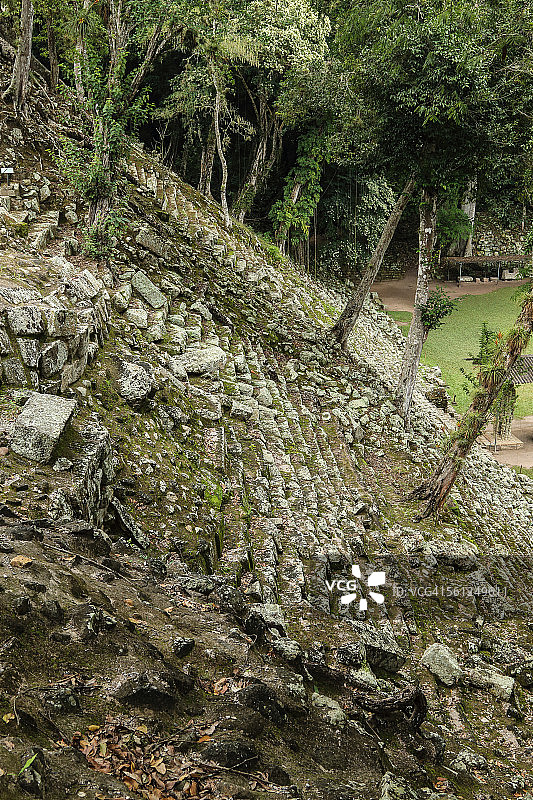 洪都拉斯科潘的玛雅神庙遗址图片素材