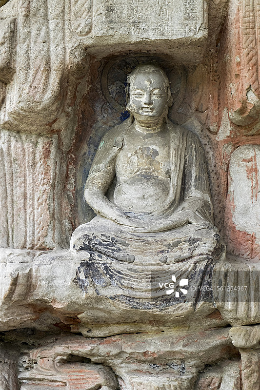 中国重庆大足北山石刻图片素材