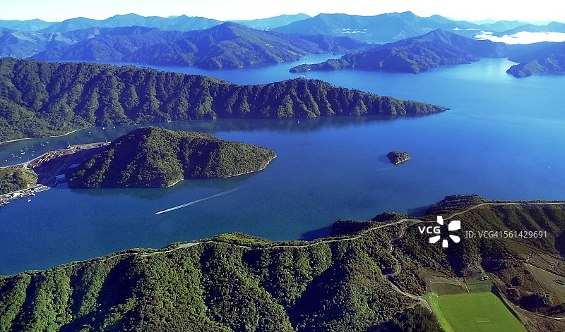 马尔堡海峡风光图片素材