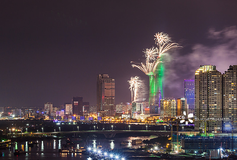 越南西贡的烟花图片素材