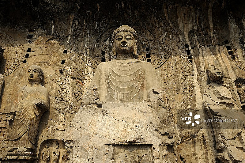 中国洛阳龙门石窟图片素材