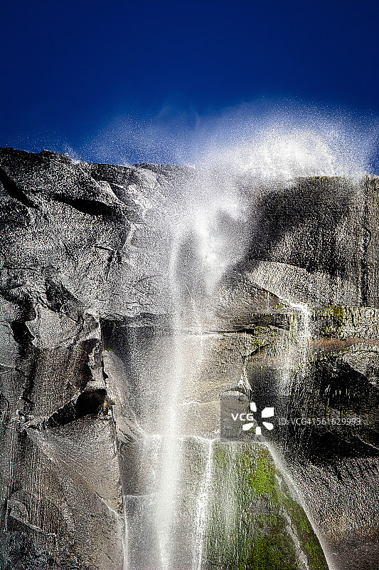 优胜美地国家公园的新娘面纱瀑布图片素材