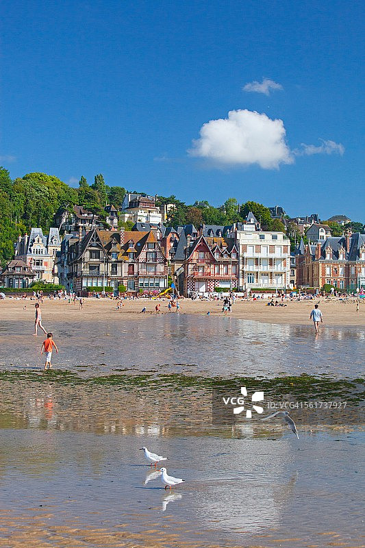 海滩和房屋图片素材