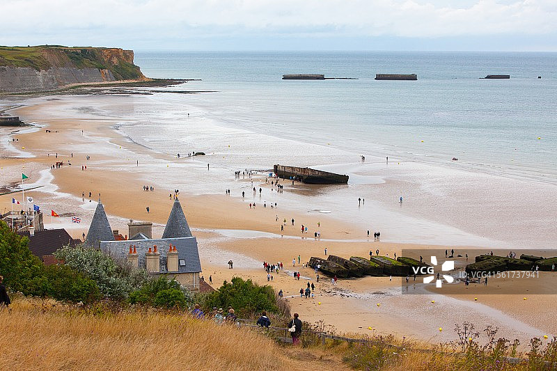 黄金海滩的桑葚港遗址图片素材