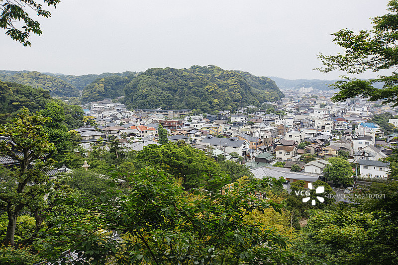 日本镰仓镇高角度景观图片素材