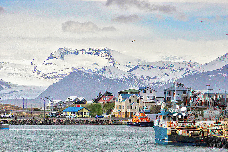 霍芬渔村，冰岛东南部图片素材