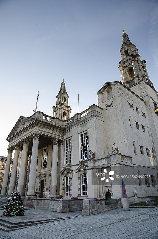 利兹市政厅，英国西约克郡利兹图片素材
