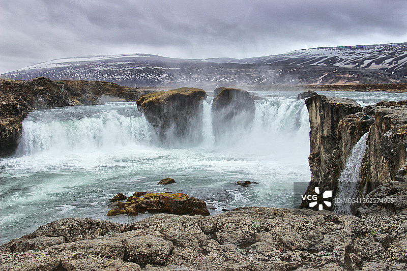 冰岛东北部的众神瀑布图片素材