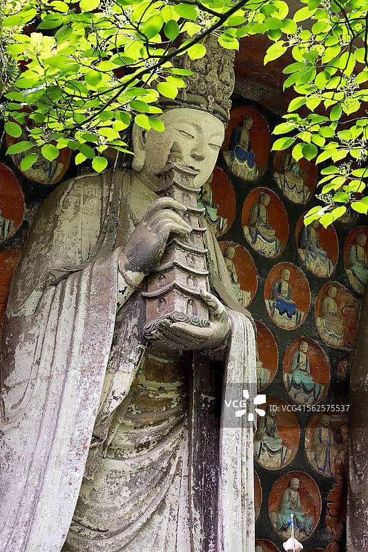 中国大足宝顶山石刻图片素材