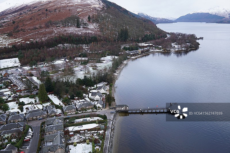 冬季的洛蒙德湖图片素材