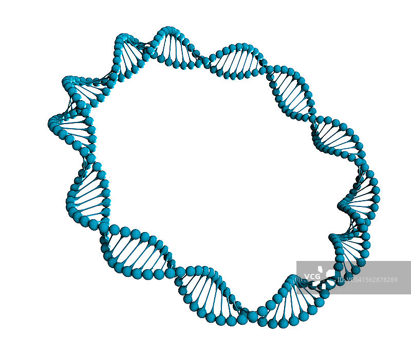 DNA链分子模型插图图片素材