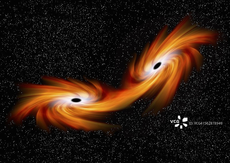 太空中的黑洞合并图片素材