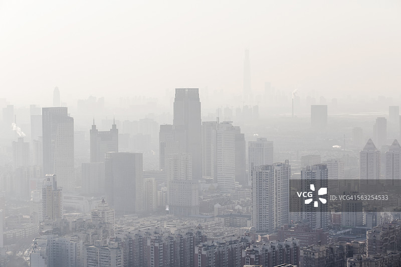 2015年，大雾天气的北京图片素材