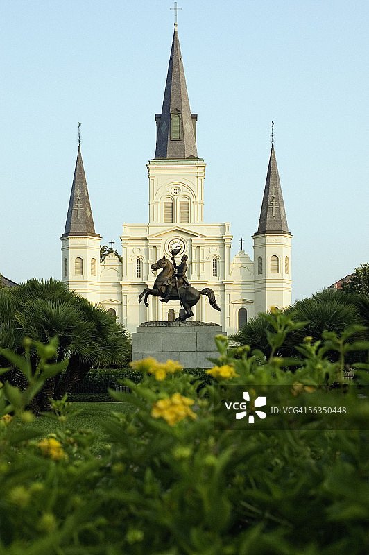 杰克逊广场圣路易斯大教堂图片素材