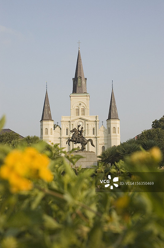 杰克逊广场圣路易斯大教堂图片素材