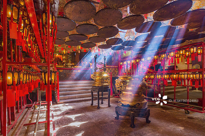 中国香港文武庙内部图片素材