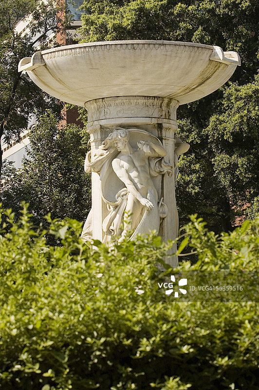 美国华盛顿特区杜邦环岛喷泉特写图片素材