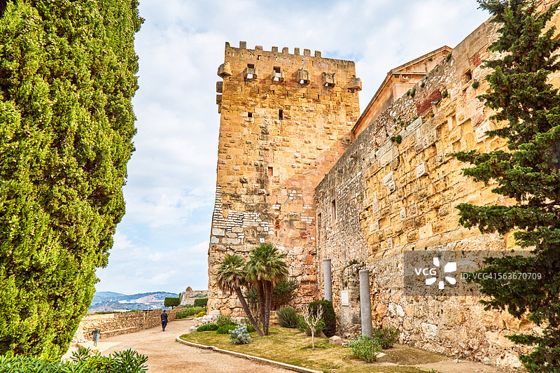 西班牙塔拉戈纳的罗马城墙图片素材