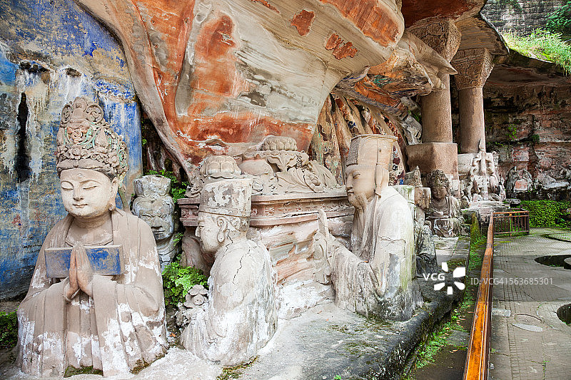 中国大足宝顶山石刻图片素材