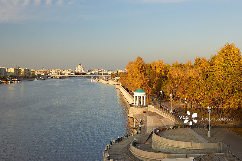 莫斯科普希金桥城市景观图片素材