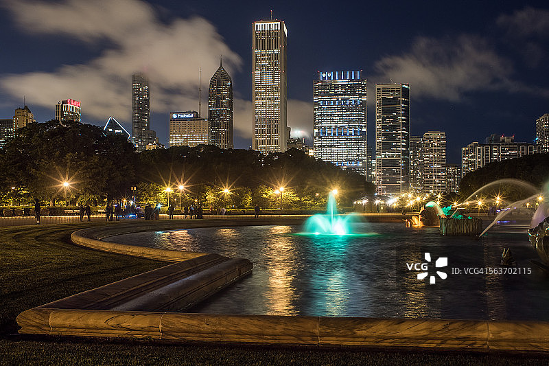 芝加哥白金汉喷泉图片素材