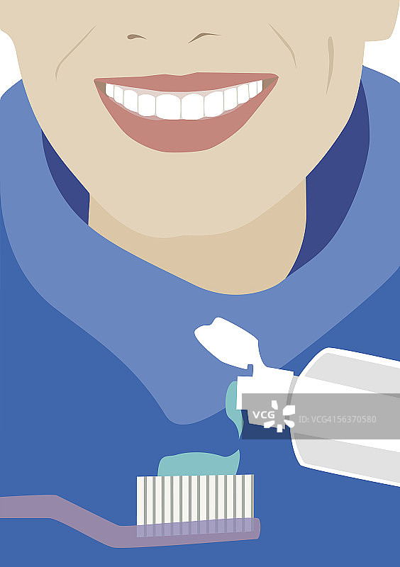 男子准备刷牙特写图片素材