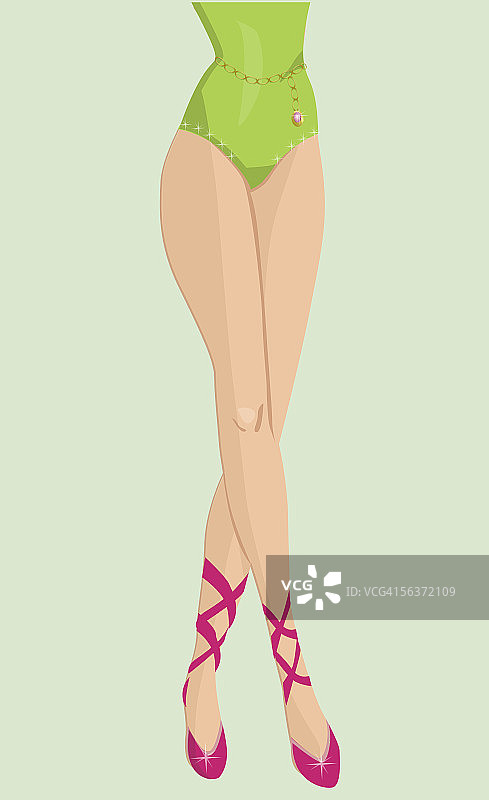 女性腿部的下半身视角图片素材